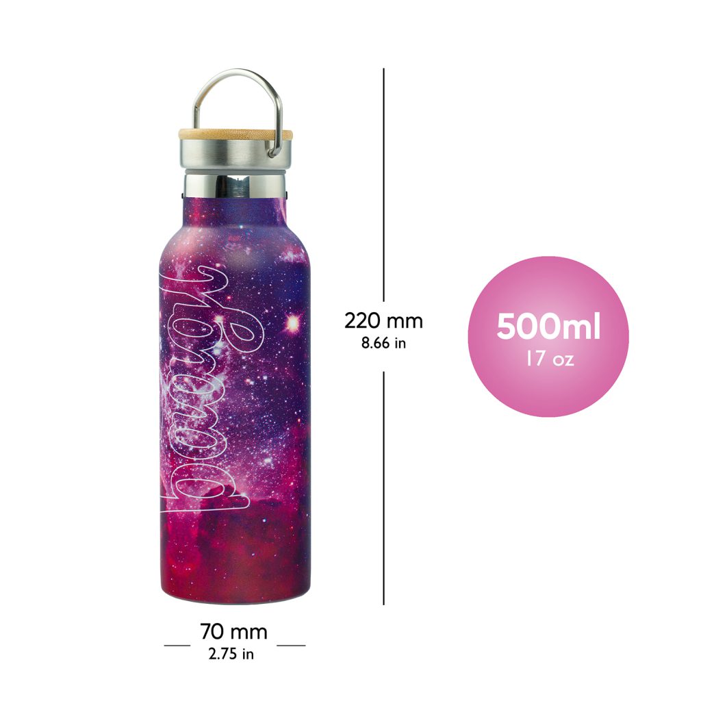 BAAGL Termoláhev s bambusovým víčkem Galaxy, 500 ml - Obrázek 4