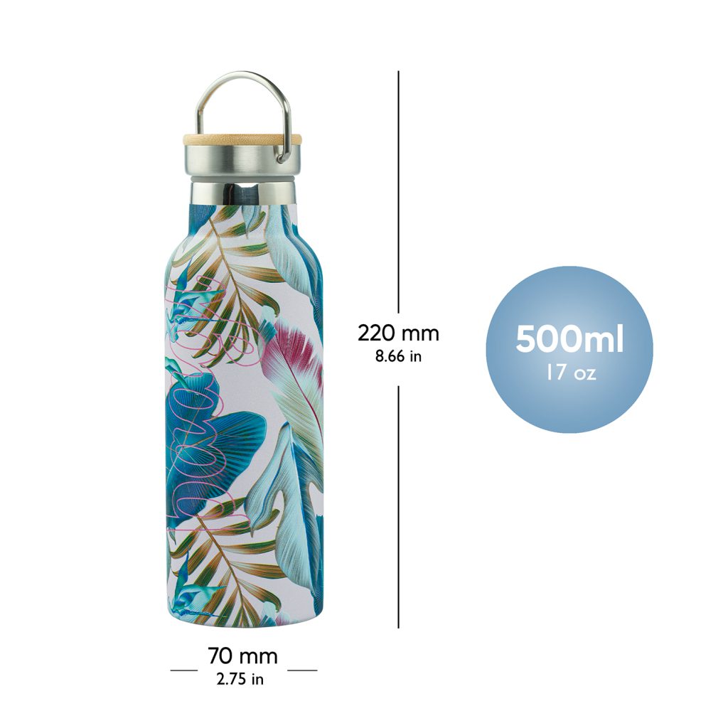BAAGL Termoláhev s bambusovým víčkem Leafs, 500 ml - Obrázek 4