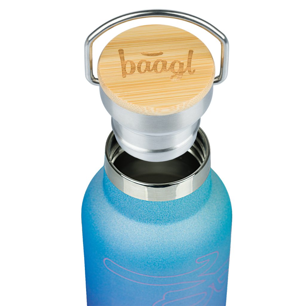 BAAGL Termoláhev s bambusovým víčkem Gradient modro-fialová, 500 ml - Obrázek 3