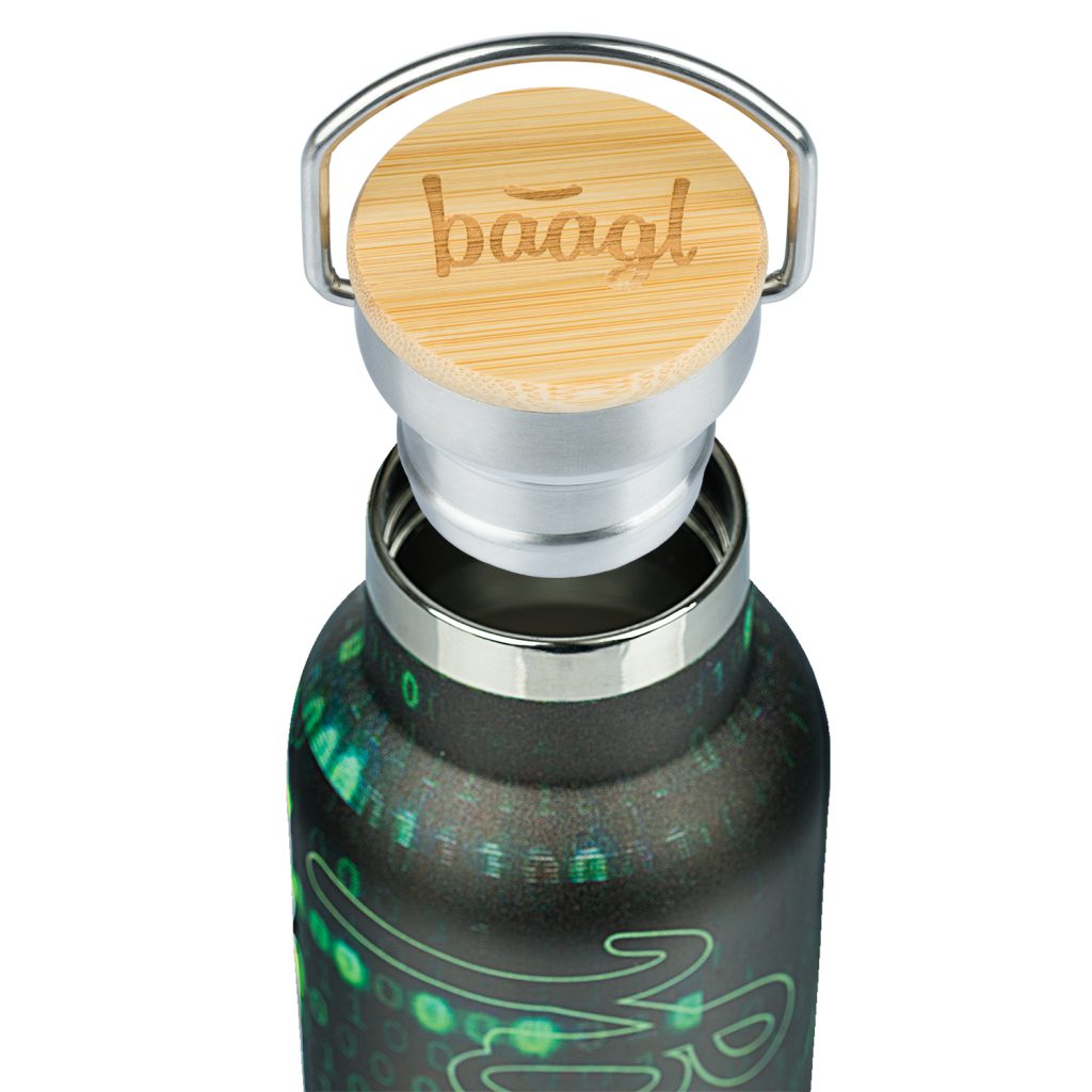 BAAGL Termoláhev s bambusovým víčkem Numbers, 500 ml - Obrázek 3