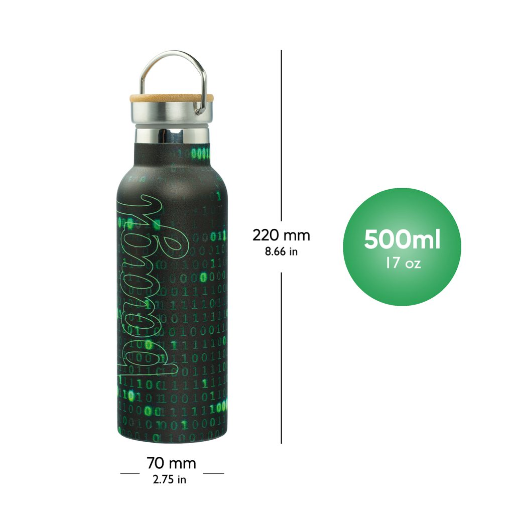 BAAGL Termoláhev s bambusovým víčkem Numbers, 500 ml - Obrázek 4