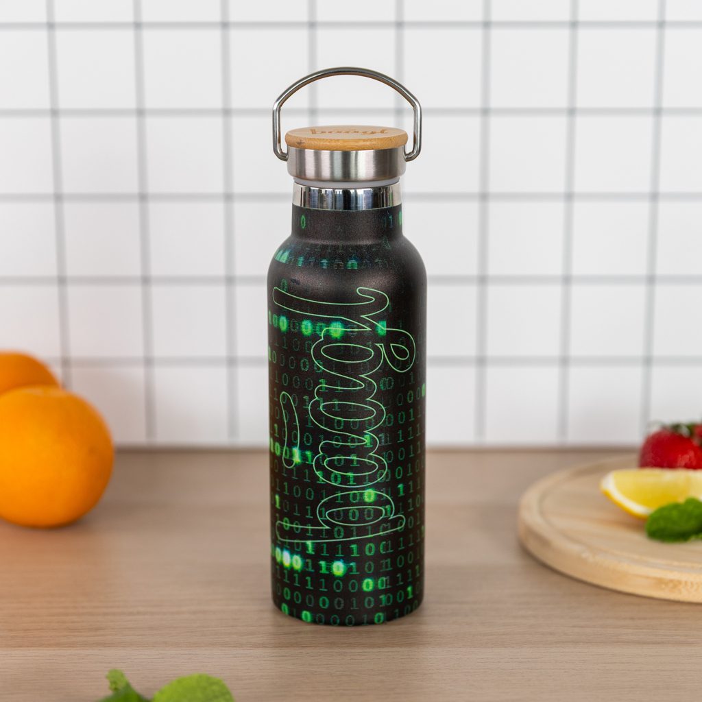 BAAGL Termoláhev s bambusovým víčkem Numbers, 500 ml - Obrázek 5