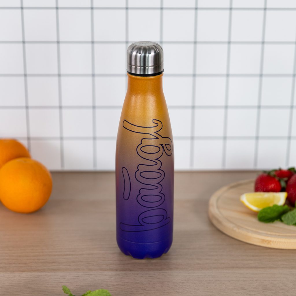 BAAGL Termoláhev s kovovým víčkem Gradient žluto-fialová, 500 ml - Obrázek 5