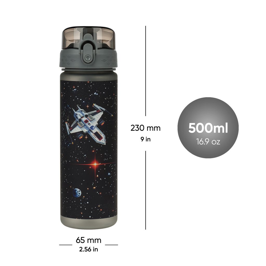 BAAGL Tritanová láhev na pití Pixel Space 500 ml - Obrázek 6