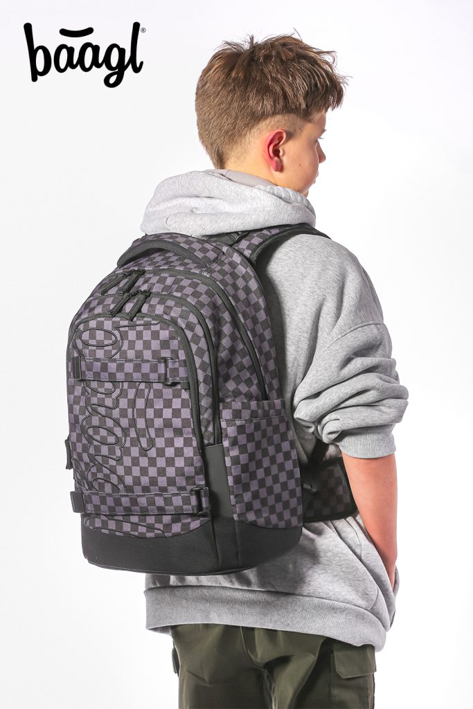 Školní set BAAGL Skate max SKA šedá - batoh, penál, sáček - Obrázek 5