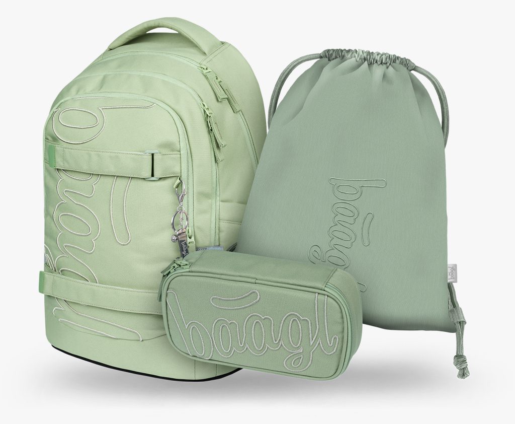 BAAGL SET 3 Skate Max Mentol: batoh, penál, sáček GRS