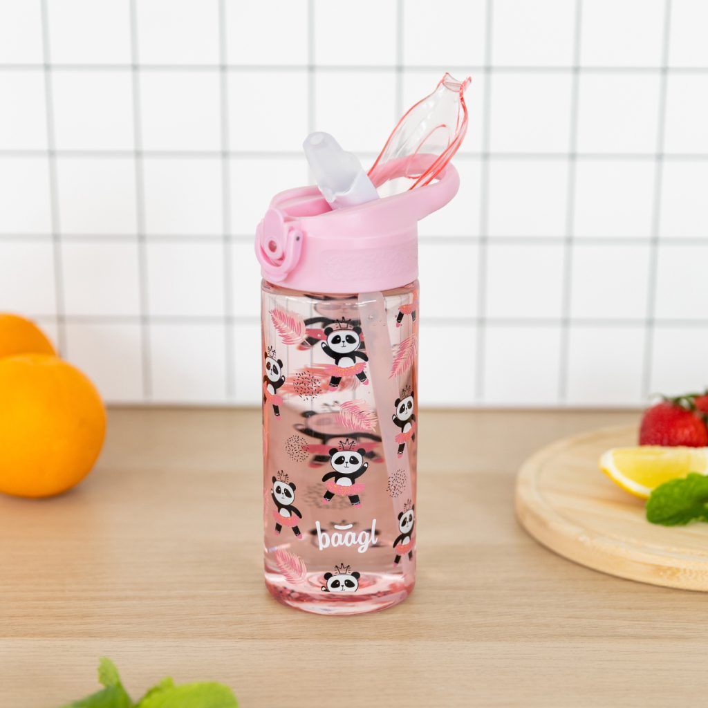 BAAGL Tritanová láhev na pití s brčkem Panda 500 ml - Obrázek 6