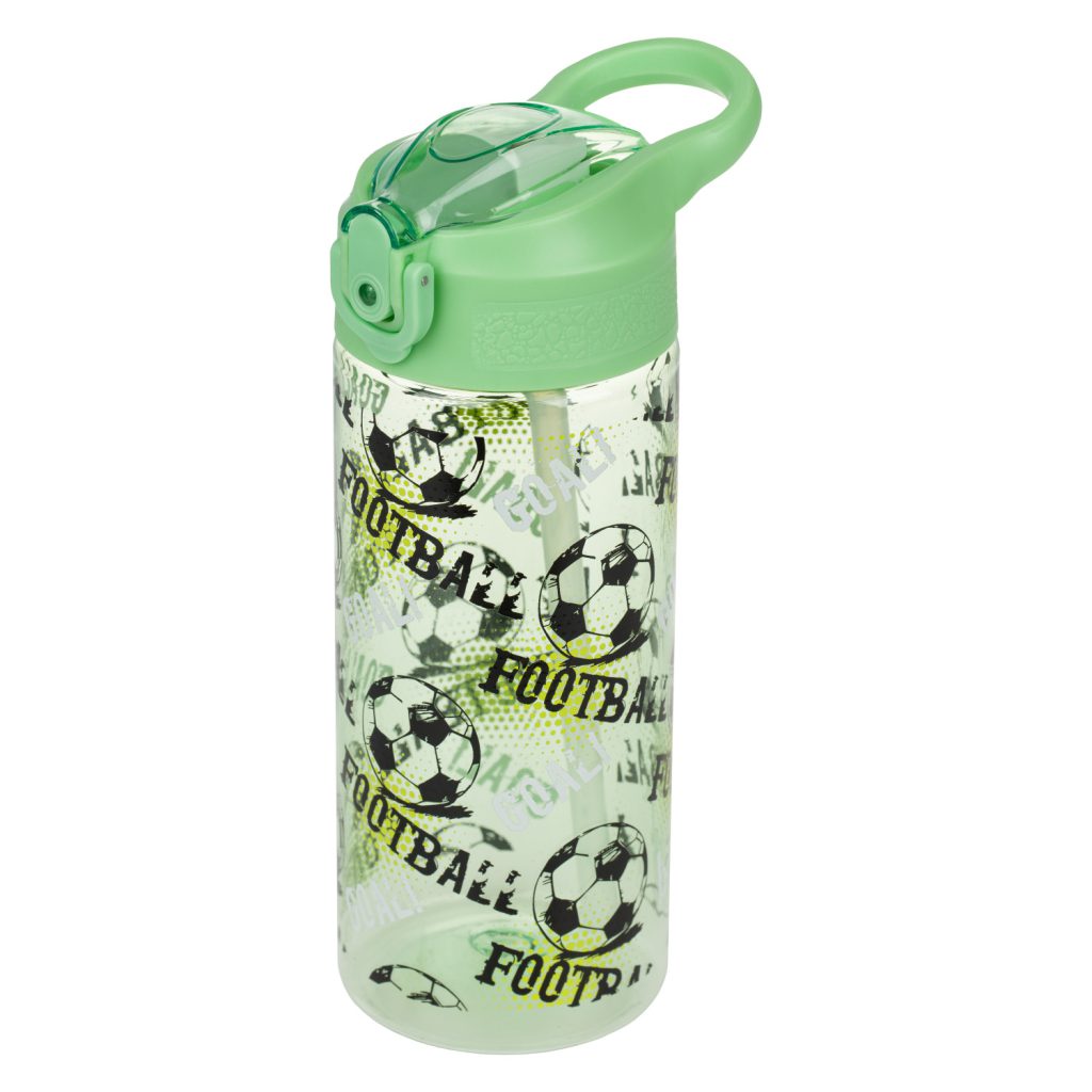BAAGL Tritanová láhev na pití s brčkem Fotbal 500 ml