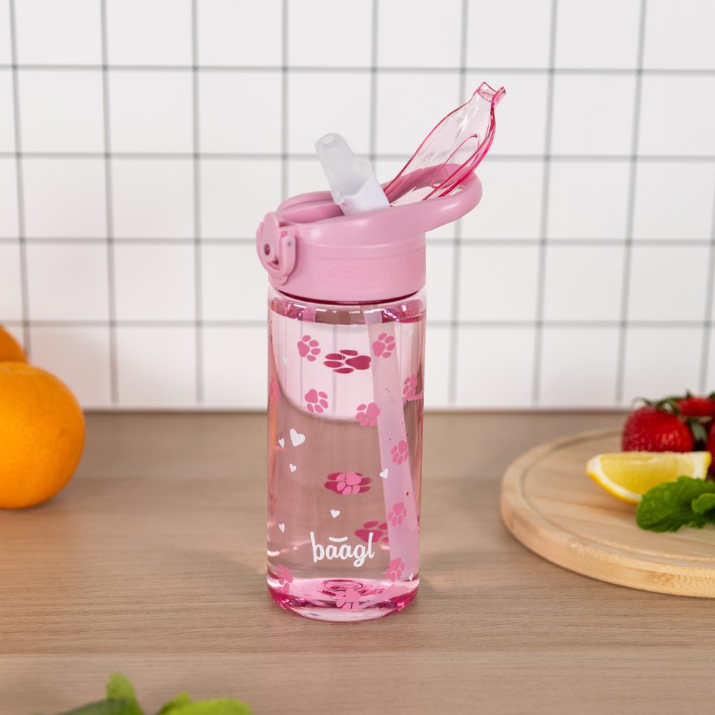 BAAGL Tritanová láhev na pití s brčkem Tlapky 500 ml - Obrázek 6