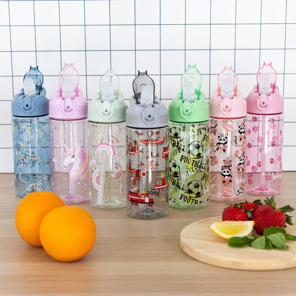 BAAGL Tritanová láhev na pití s brčkem Tlapky 500 ml - Obrázek 7