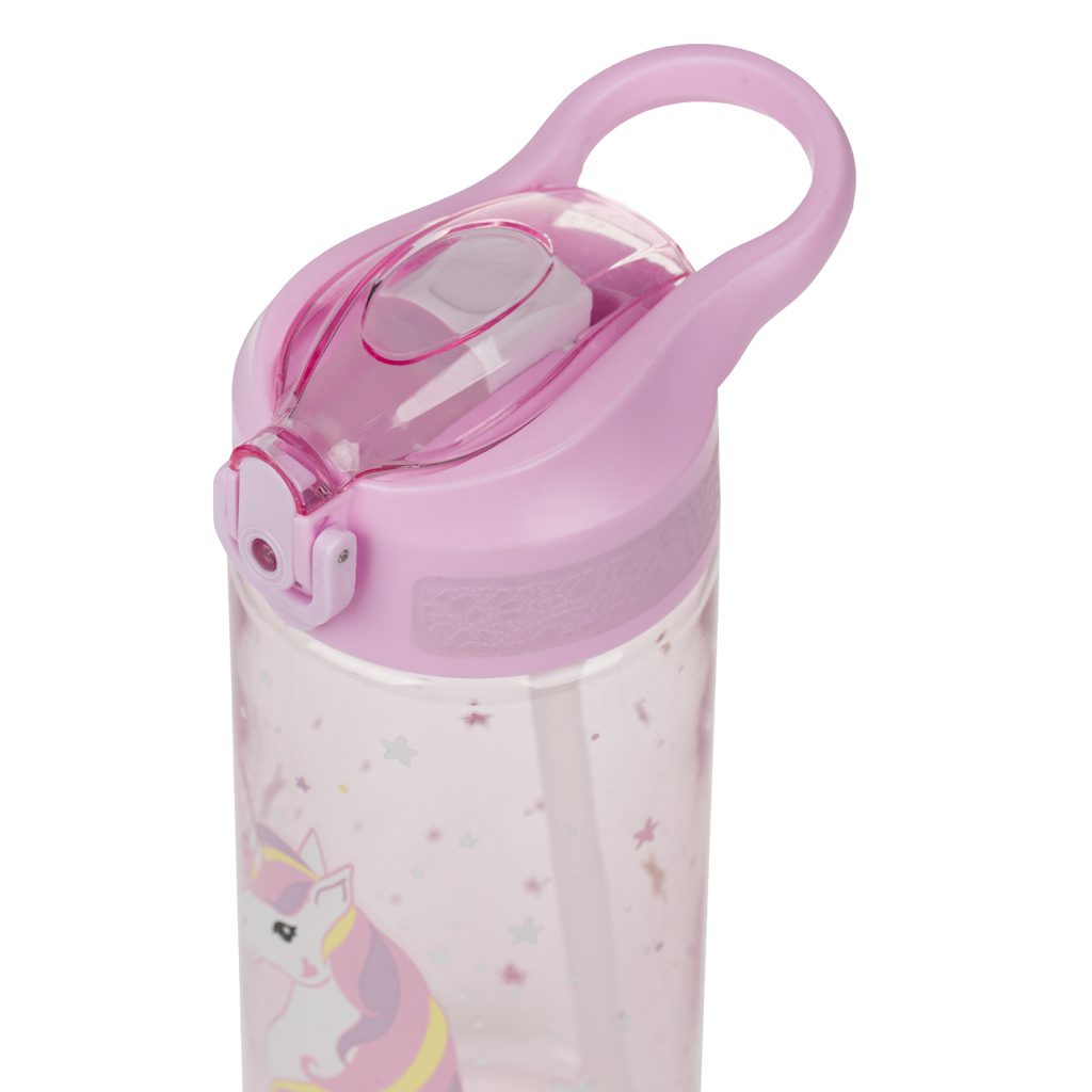 BAAGL Tritanová láhev na pití s brčkem Rainbow Unicorn 500 ml - Obrázek 3