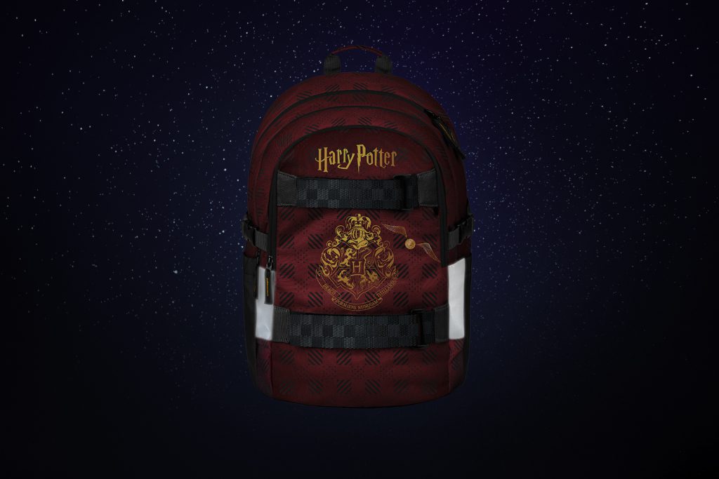 Školní set BAAGL Skate Harry Potter Bradavice vínový: batoh, penál, sáček - Obrázek 3