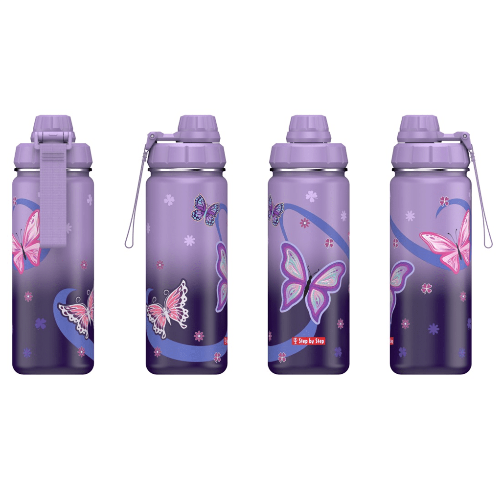 Izolovaná láhev na pití z nerezové oceli Step by Step 0,5 l, Sweet Butterfly - Obrázek 3