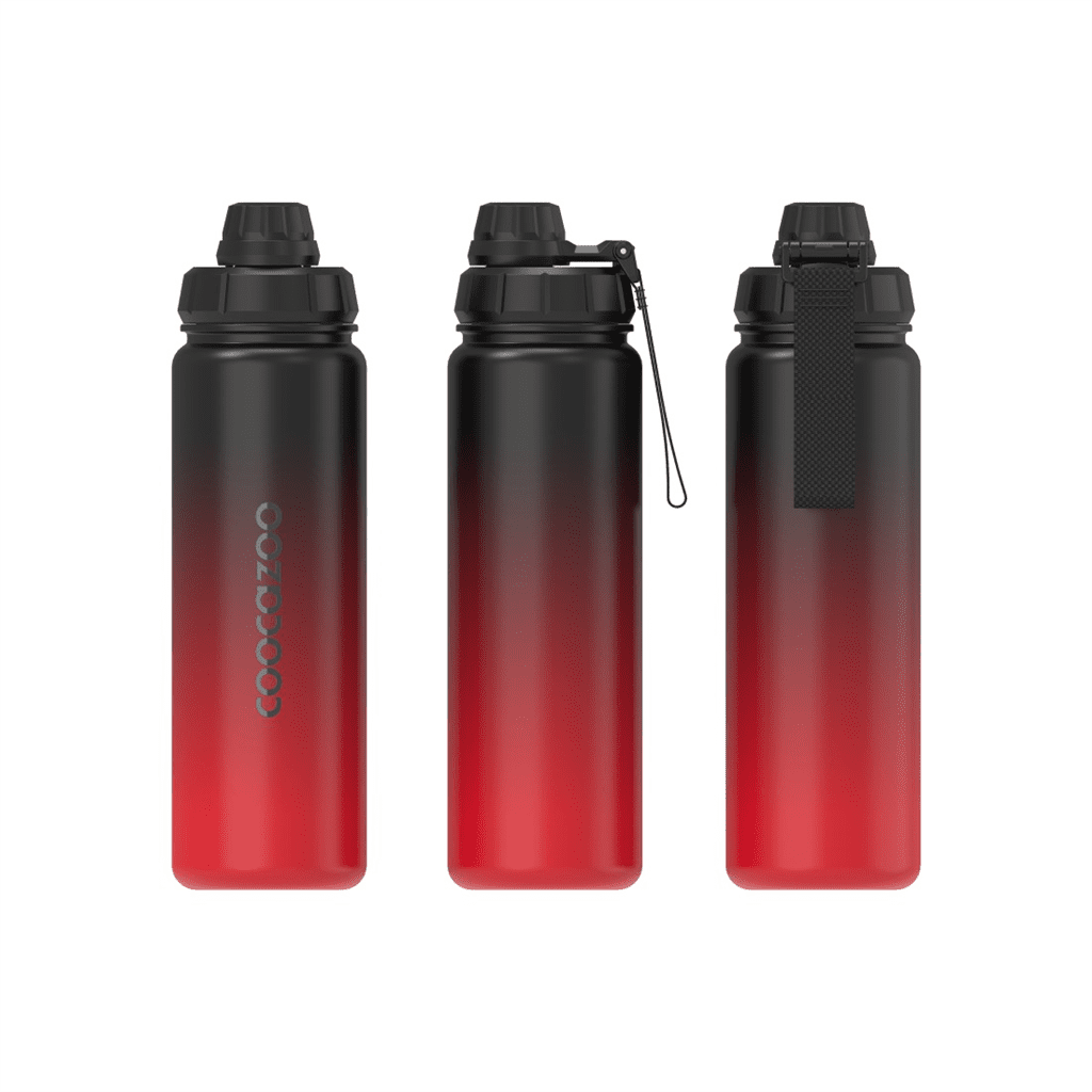 Izolovaná láhev na pití z nerezové oceli coocazoo 0,7 l, Gradient Red
