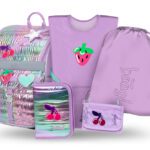BAAGL SET 5 Zippy Lavender: aktovka, penál, sáček, zástěra, peněženka