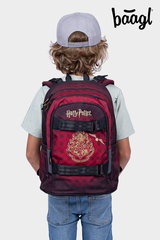 BAAGL Školní batoh Skate Harry Potter Bradavice vínový - Obrázek 7