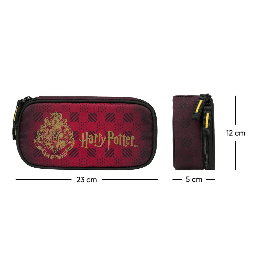 BAAGL Školní penál etue Harry Potter Bradavice vínový - Obrázek 4