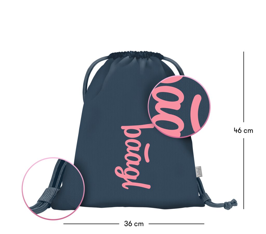Školní set BAAGL Core Logo růžový GRS - batoh, penál, sáček - Obrázek 15