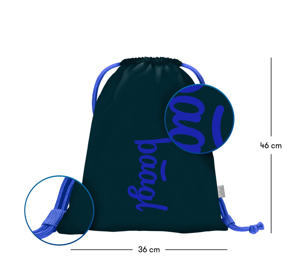 Školní set BAAGL Core Logo modrý GRS - batoh, penál, sáček - Obrázek 15