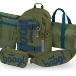 BAAGL SET 5 Skate Olive: batoh, penál, sportovní taška, ledvinka, obal na notebook GRS