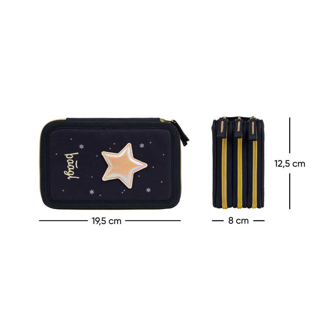 BAAGL Školní penál třípatrový Unicorn Gold - Obrázek 6