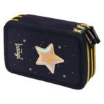 BAAGL Školní penál třípatrový Unicorn Gold