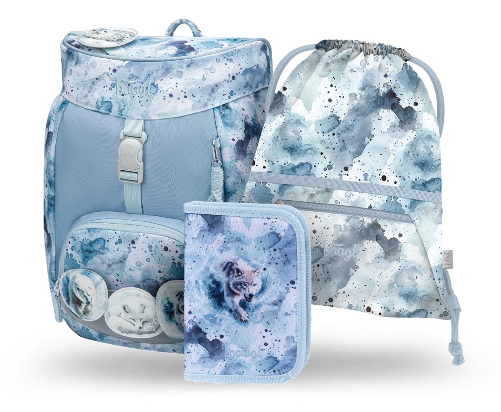 BAAGL SET 3 Airy Polar: batoh, penál, sáček GRS
