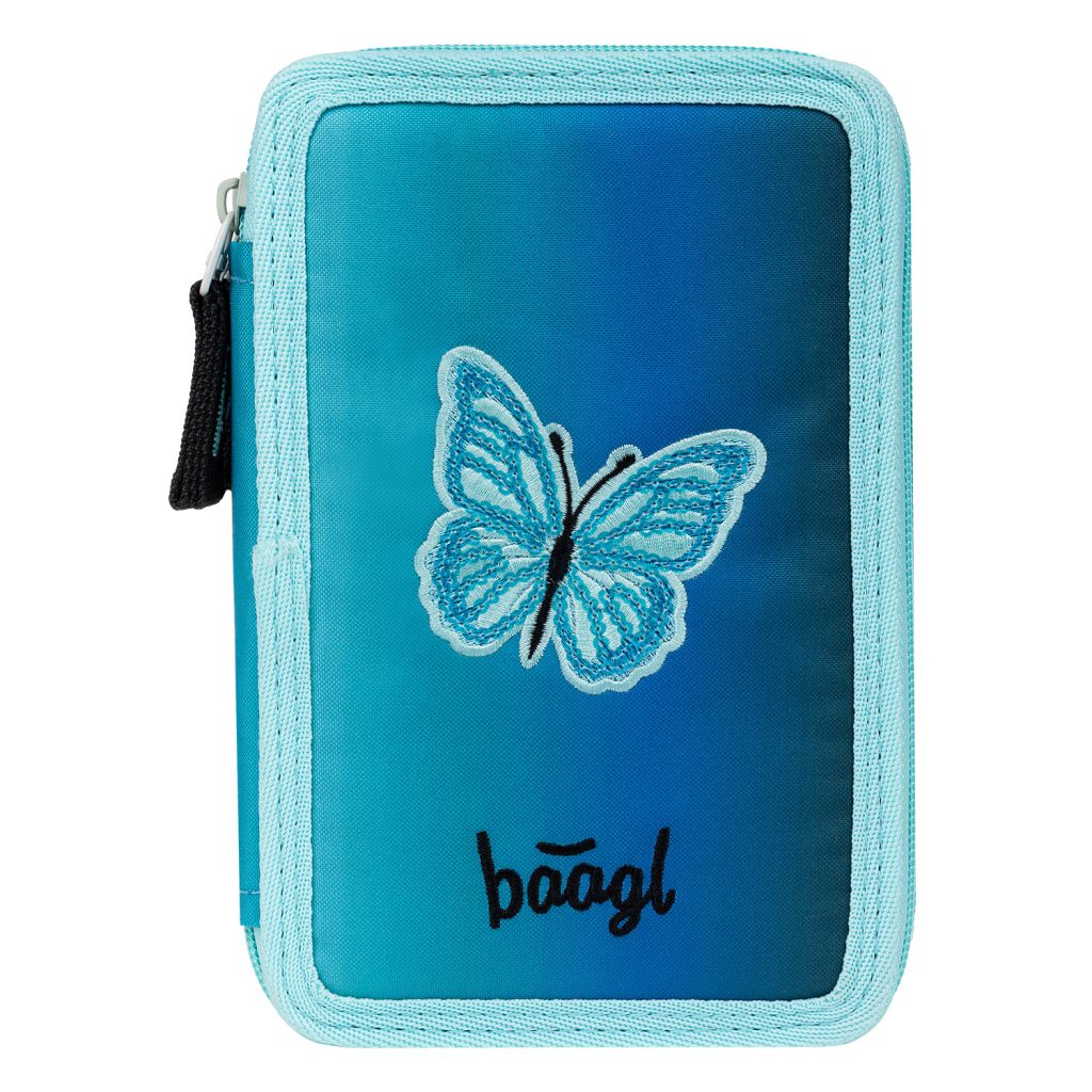 BAAGL Školní penál třípatrový Butterfly GRS - Obrázek 3