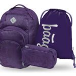 BAAGL SET 3 Coolmate Plum: batoh, penál, sáček