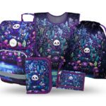 BAAGL SET 5 Ergo Jungle Panda: aktovka, penál, sáček, zástěra, peněženka
