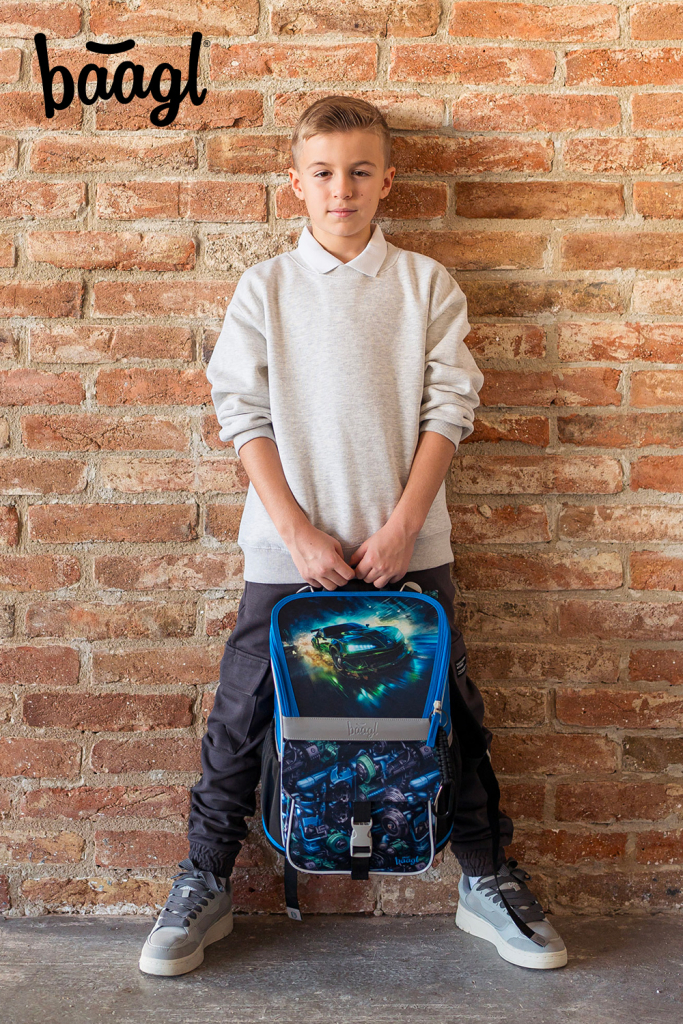 Školní set BAAGL Zippy Závodní auto - aktovka, penál, sáček, zástěra, peněženka - Obrázek 9