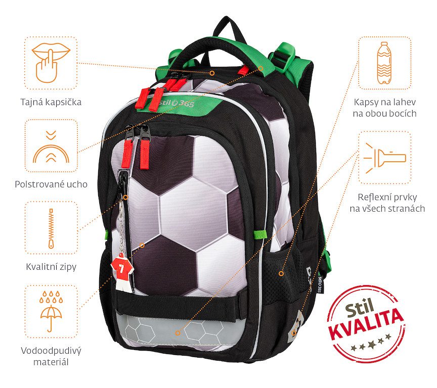 Stil Školní batoh Junior Soccer - Obrázek 12