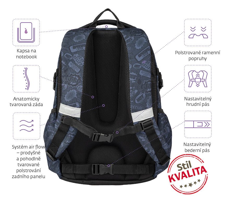 Stil Školní batoh Midi Story - Obrázek 13