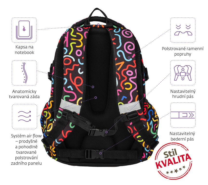 Stil Školní batoh Midi Circ - Obrázek 13