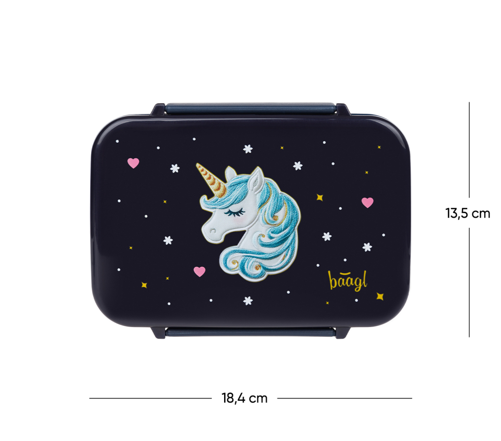 BAAGL Box na svačinu s přihrádkami Unicorn Gold - Obrázek 4