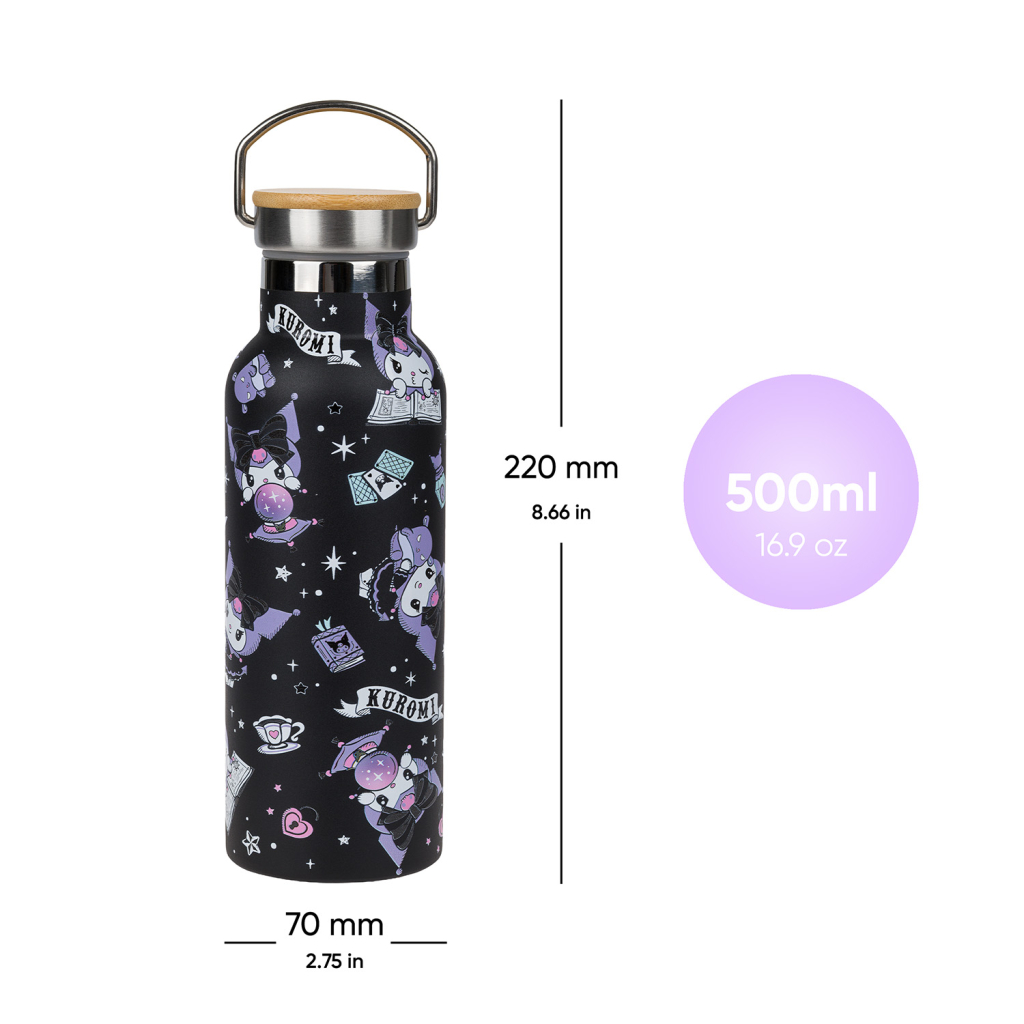 BAAGL Termoláhev s bambusovým víčkem Kuromi Fortune Dream, 500 ml - Obrázek 5