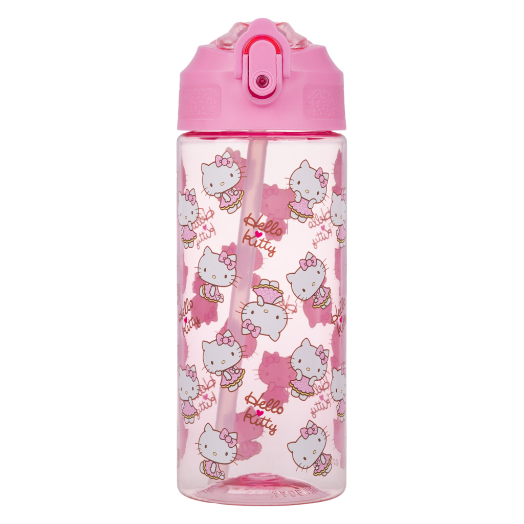 BAAGL Tritanová láhev na pití s brčkem Hello Kitty Sweet Leopard, 500 ml - Obrázek 2