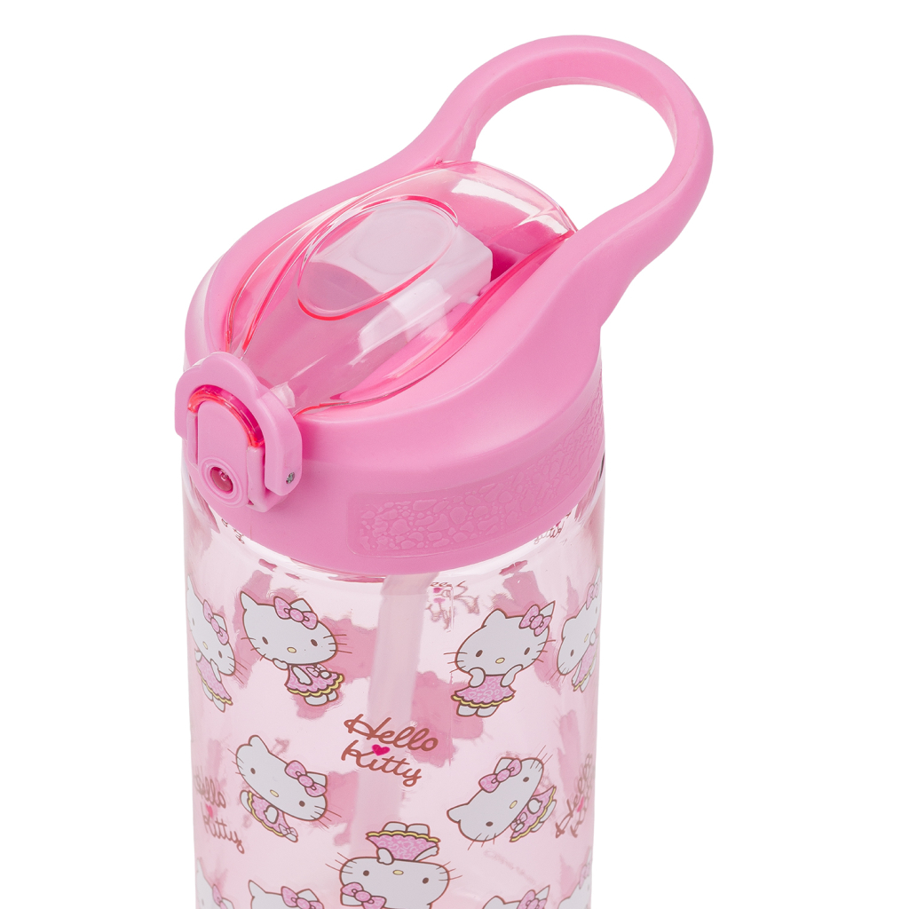 BAAGL Tritanová láhev na pití s brčkem Hello Kitty Sweet Leopard, 500 ml - Obrázek 3