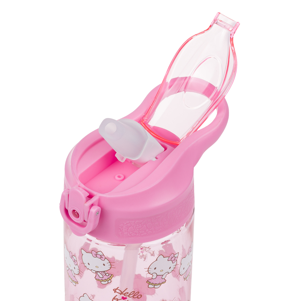 BAAGL Tritanová láhev na pití s brčkem Hello Kitty Sweet Leopard, 500 ml - Obrázek 4