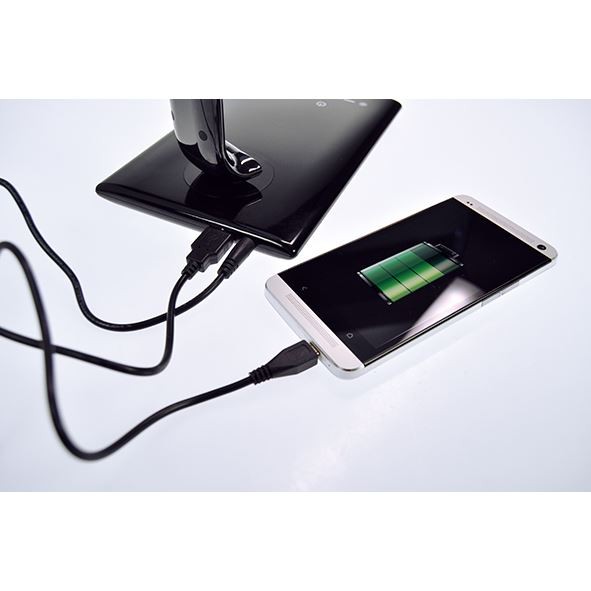 Solight LED stolní lampička stmívatelná, 12W, volba teploty světla, USB, černý lesk - Obrázek 3