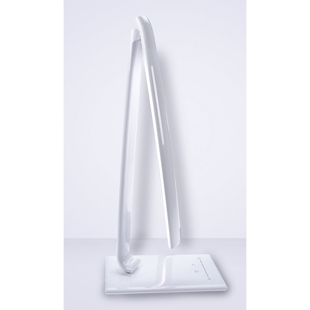 Solight LED stolní lampička stmívatelná, 12W, volba teploty světla, USB, bílý lesk - Obrázek 5
