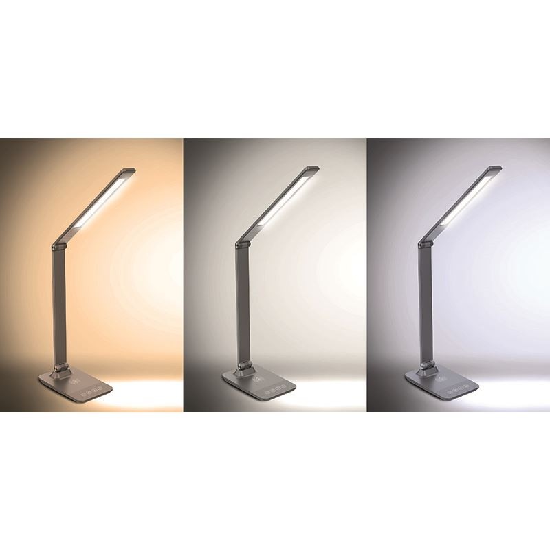 Solight LED stmívatelná lampička s bezdrátovým nabíjením, 10W, změna chromatičnosti, šedá - Obrázek 8
