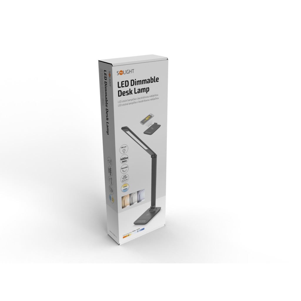 Solight LED stmívatelná lampička s bezdrátovým nabíjením, 10W, změna chromatičnosti, šedá - Obrázek 9